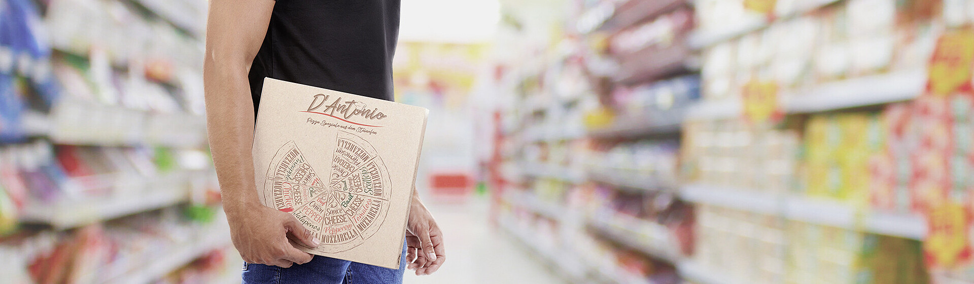 Opakowanie na pizzę w sklepie