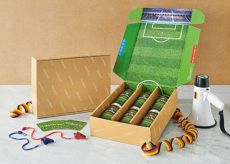 Karton prezentowy na wino Surprise Fußball