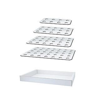 4-częściowy zestaw płyt perforowanych, 1 półki