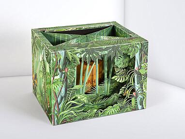 pudełko-diorama do prezentacji ASAHEGO